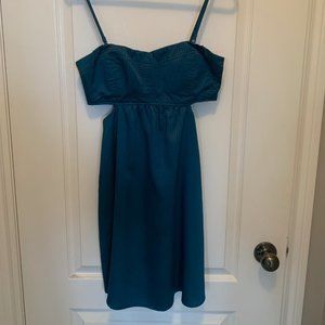 Ark & Co teal cut-out mini dress (size S)